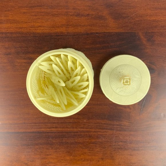 Vintage Carved Celluloid Appetizer Forks & Holder - Picture 6 of 9